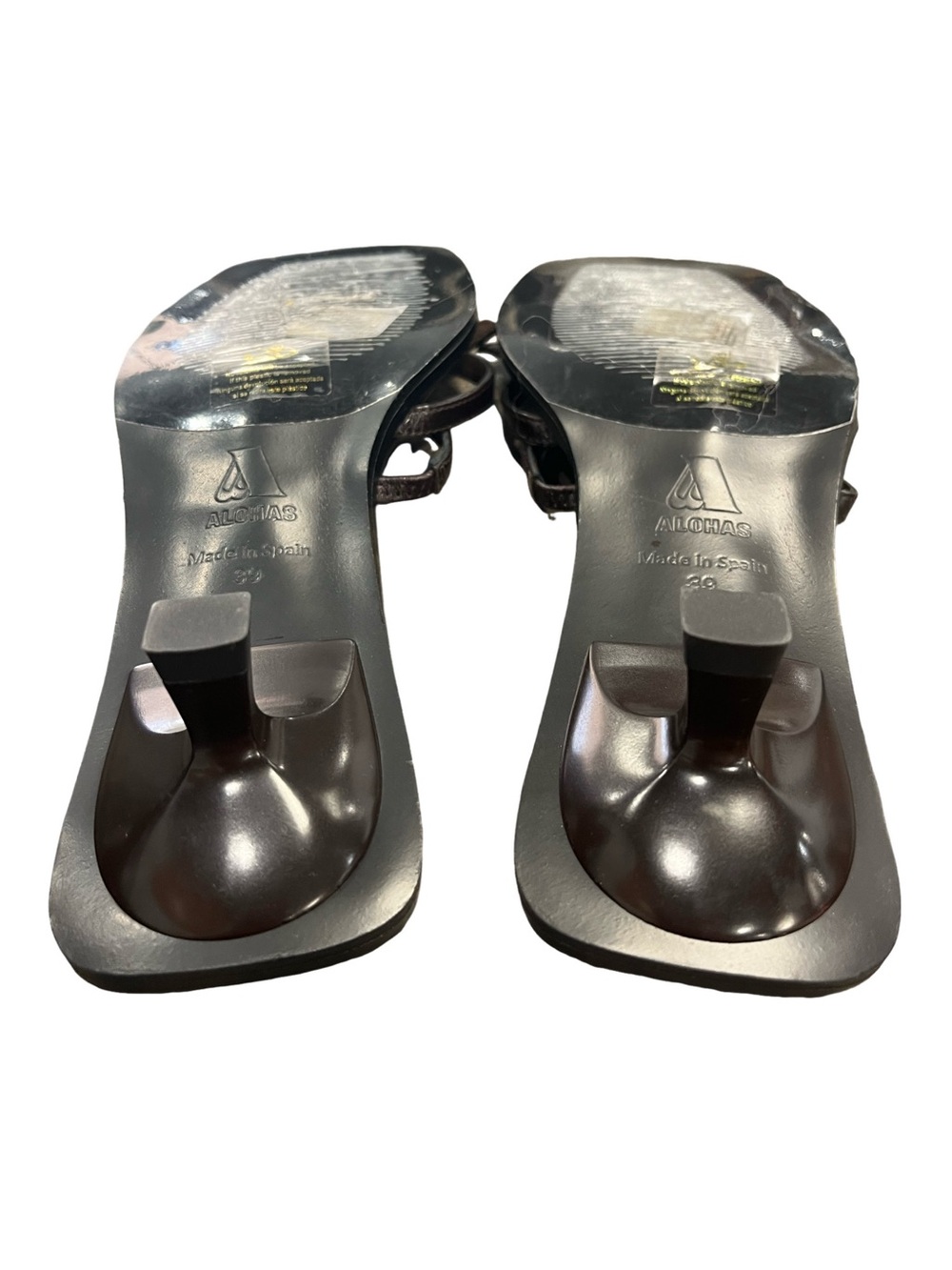Alohas Liko Rift Dark Brown Leather Sandals - Picture 6 of 6